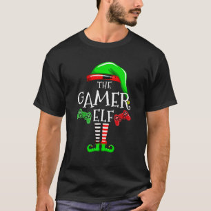 T-shirt Gamer Elf Famille Correspondant Groupe de Noël Vid