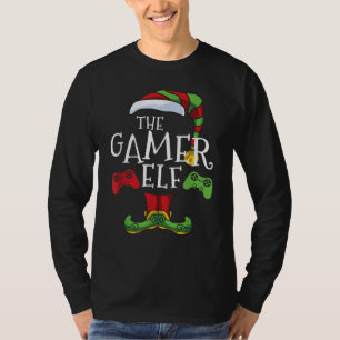 T-shirt Gamer Elf Famille Correspondant Noël