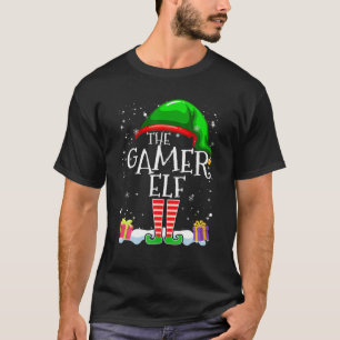 T-shirt Gamer Elf Family Correspondant Groupe de Noël