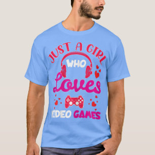 T-shirt Gamer fille, gamer fille, coeur, rétro, jeux vidéo