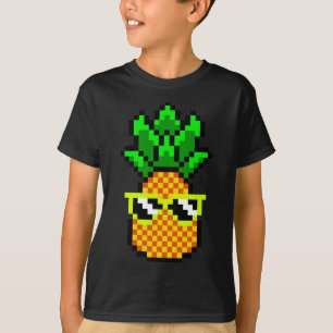 T-shirt Gamer Girl Pineapple Sungles Retro 8 bits Vidéo Ga