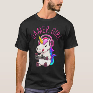 T-shirt Gamer Girl Unicorn Gamer Idée