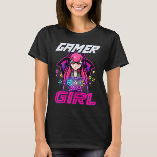 T-shirt Gamer Girl Vidéo Jeu Femmes Jouer Lover Cute Cadea