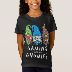 T-Shirt Gamer Gnomes Jouer Avec Mes Gnomes