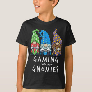 T-shirt Gamer Gnomes Jouer Avec Mes Gnomes