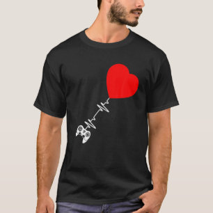 T-shirt Gamer Heartbeat Video Game Lover