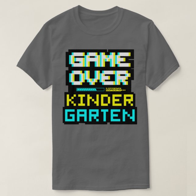 T-shirt Gamer Jeu sur le retour à l'école maternelle (Design devant)
