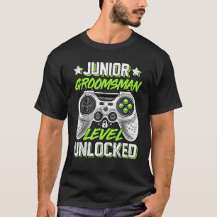 T-shirt Gamer Junior Garçon d'Honneur Niveau Débloqué Jeu 