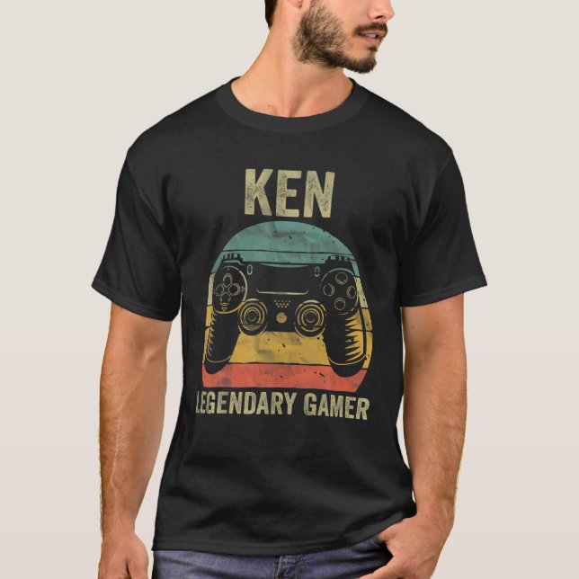 T-shirt Gamer légendaire Personnalisé Gamer Nom Vidéo Game (Devant)