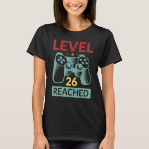T-shirt Gamer Niveau 26 atteint 26e anniversaire 1