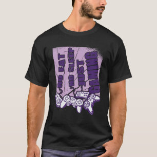 T-shirt Gamer No Eat No Sleep Just Gaming & Video Game Cos
