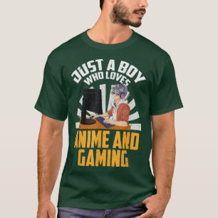 T-shirt Gamer Otaku Boys Vidéo Jeu Manga Kawaii Japon A