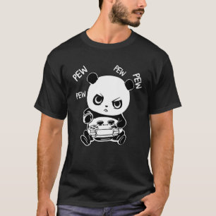 T-shirt Gamer Panda dormir Pew Addictionnaire cadeaux amus