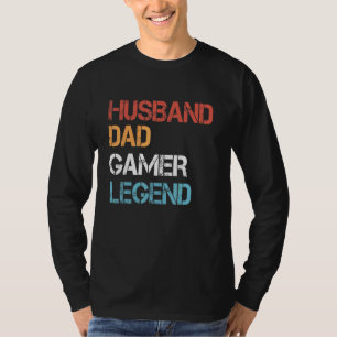 T-shirt Gamer Papa Mari Papa Vidéo Jeu Légende Pères Da