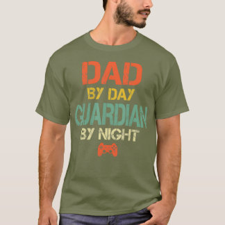 T-shirt Gamer Papa papa par Jour Gardien Par Jeu de Nuit