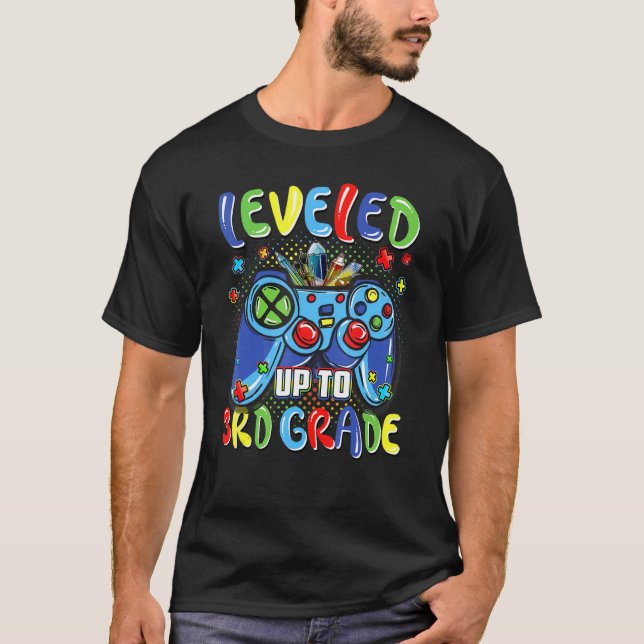 T-shirt Gamer Vidéo De 3E Année Garçons Retour (Devant)