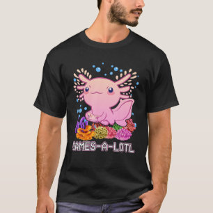 T-shirt Gamesalotl Gamer Cute Axolotl Kawaii Anime Pastel