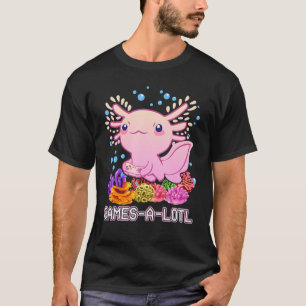 T-shirt Gamesalotl Gamer Pastel Goth Salamander Lizard Cut