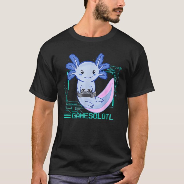 T-shirt Gamesolotl Axolotl Jeu Vidéo Jeu Jeu Jeu Axolotl (Devant)