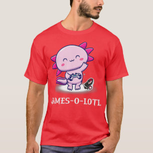 T-shirt Gamesolotl Axolotl Poisson Jouer Jeux Vidéo Lizar