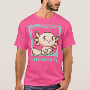 T-shirt Gamesolotl Axolotl Poisson Jouer Jeux Vidéo Lizar