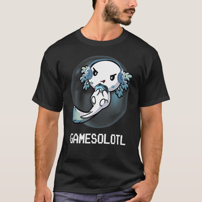 T-shirt Gamesolotl Gamer Axolotl Fish Jouer Jeux Vidéos (Devant)