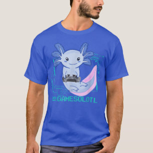 T-shirt Gamesolotl Gamer Axolotl Fish Jouer Jeux Vidéos