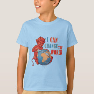 T-shirt Gamin Diabolique « Je peux changer le monde »
