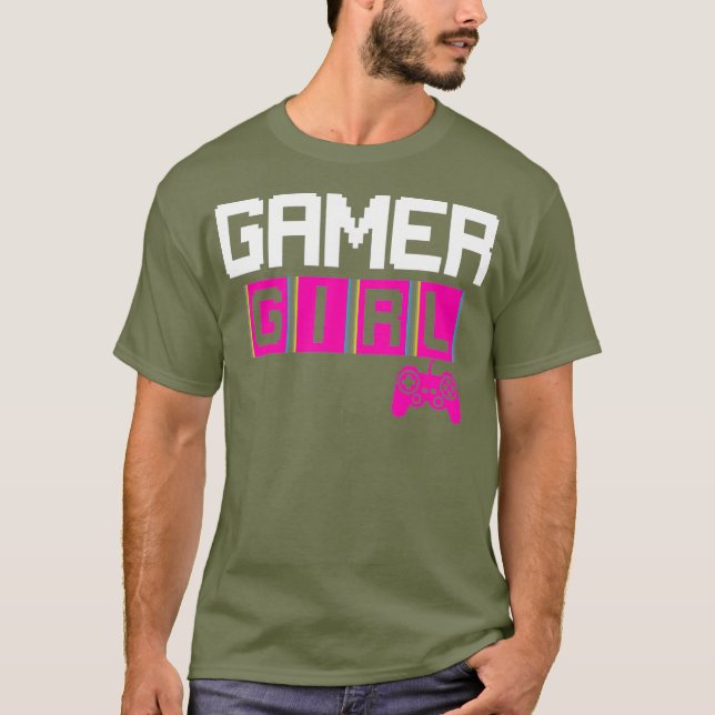 T-shirt GAMING 365 Gamer Girl Tee Cute Gaming Girls (Devant)