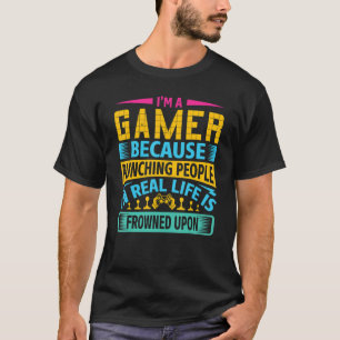 T-shirt Gaming I'm A Gamer Because Punching
