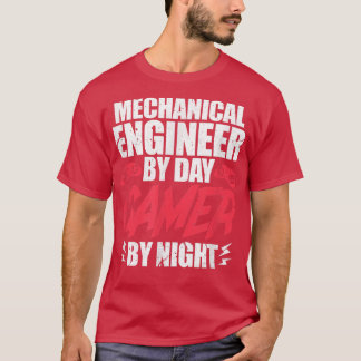 T-shirt Gaming Mécanique Ingénieur De Jour Joueur De Nuit 