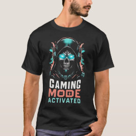 T-shirt Gaming Mode Activated: Hooded Skull Gamer