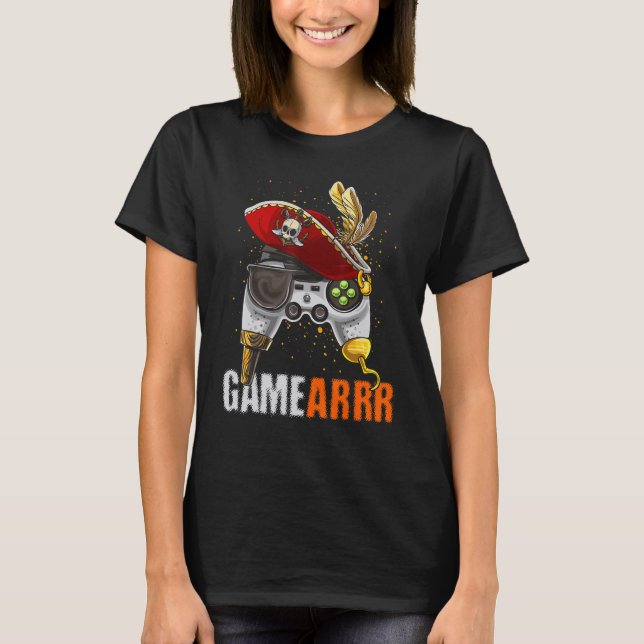 T-shirt Gaming Pirate Hat controller Video Game Controller (Devant)