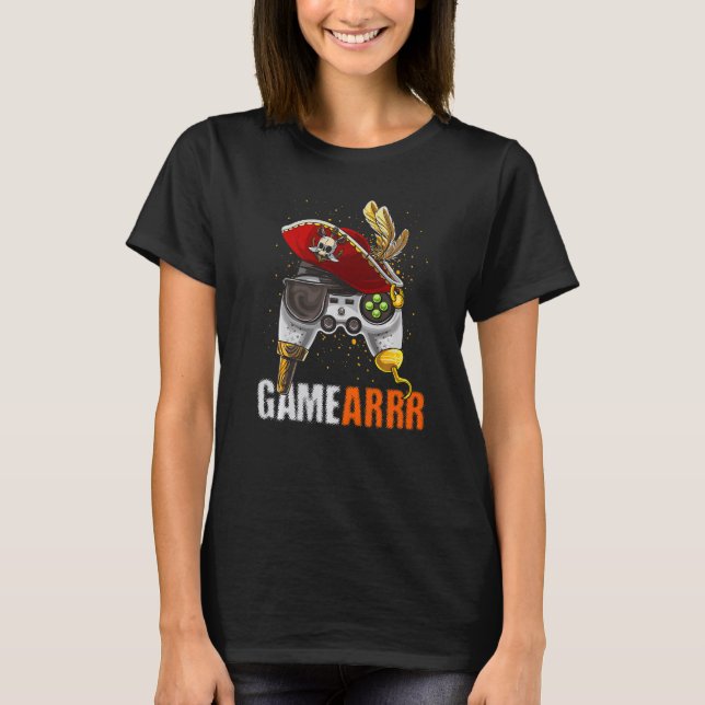 T-shirt Gaming Pirate Hat controller Video Game Controller (Devant)