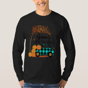 T-shirt Gamma S Petit Camion Citrouille Vert Plaid Automne