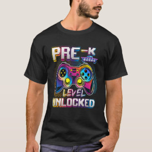 T-shirt Gamme Vidéo Déverrouillée De Niveau Pré K Retour À