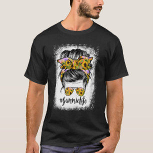T-shirt Gammie Life Bleached Gammie Life Sunflower Message