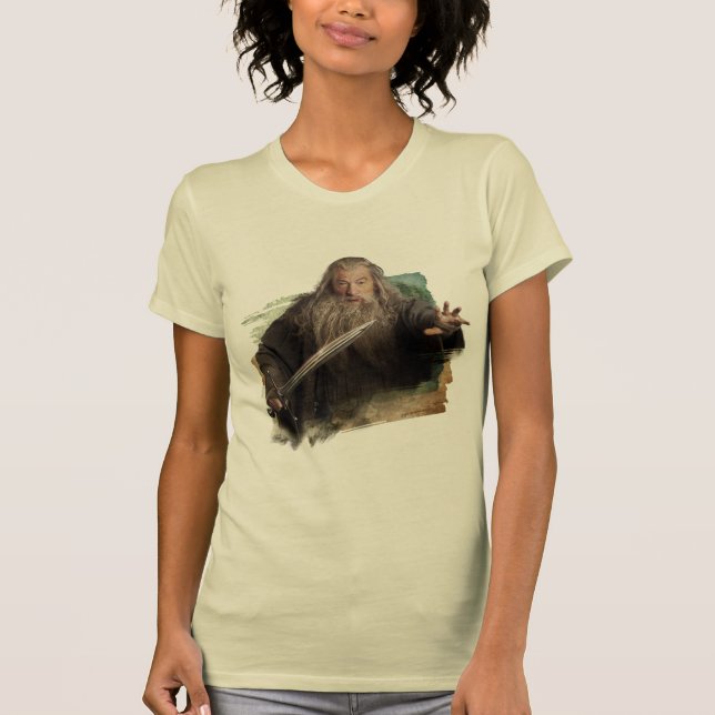 T-shirt Gandalf avec épée (Devant)