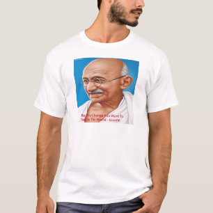T-shirt Gandhi & Be The Change Citation
