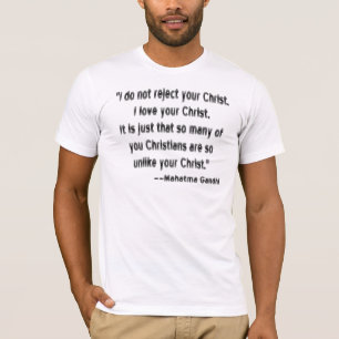 T-shirt Gandhi sur les chrétiens