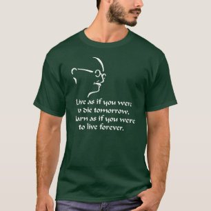 T-shirt Gandhi - vivez et apprenez