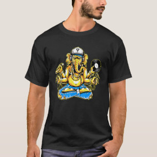T-shirt Ganesha Dans L'Hip hop De L'École Ancienne Le Rap 