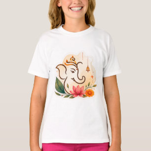 T-shirt Ganesha élégant Lotus Diwali