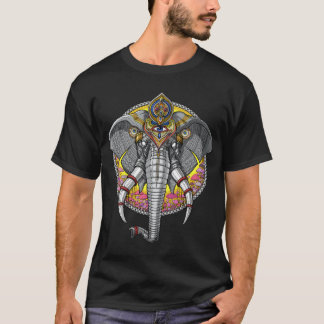 T-shirt Ganesha Eléphant Psychedélique