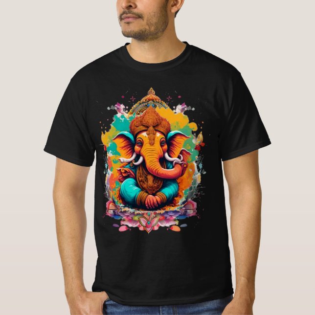 T-shirt Ganesha, ganesh, ganapati enlever les obstacles #1 (Devant)