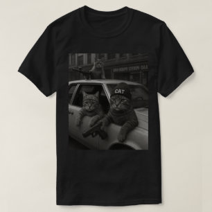 T-shirt Gang de chat Hip Hop, illustration réaliste, amate