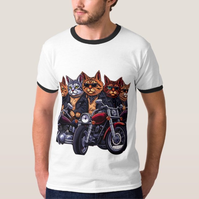 T-shirt Gang Feline Biker (Devant)