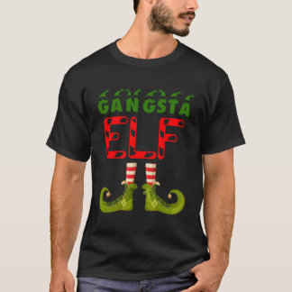 T-shirt Gangsta Elf Funny Group Correspondant Pajamas De F