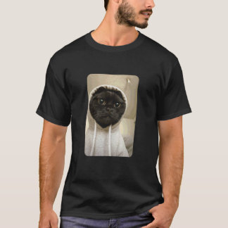 T-shirt Gangsta Kitty Chat Noir Gangster Mème Drôles de Ch