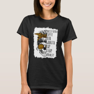 T-shirt Gangsta Rap Leopard Crâne Lady Maman Vie Messager 